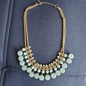 Banana Republic Blue and Gold Statement Necklace